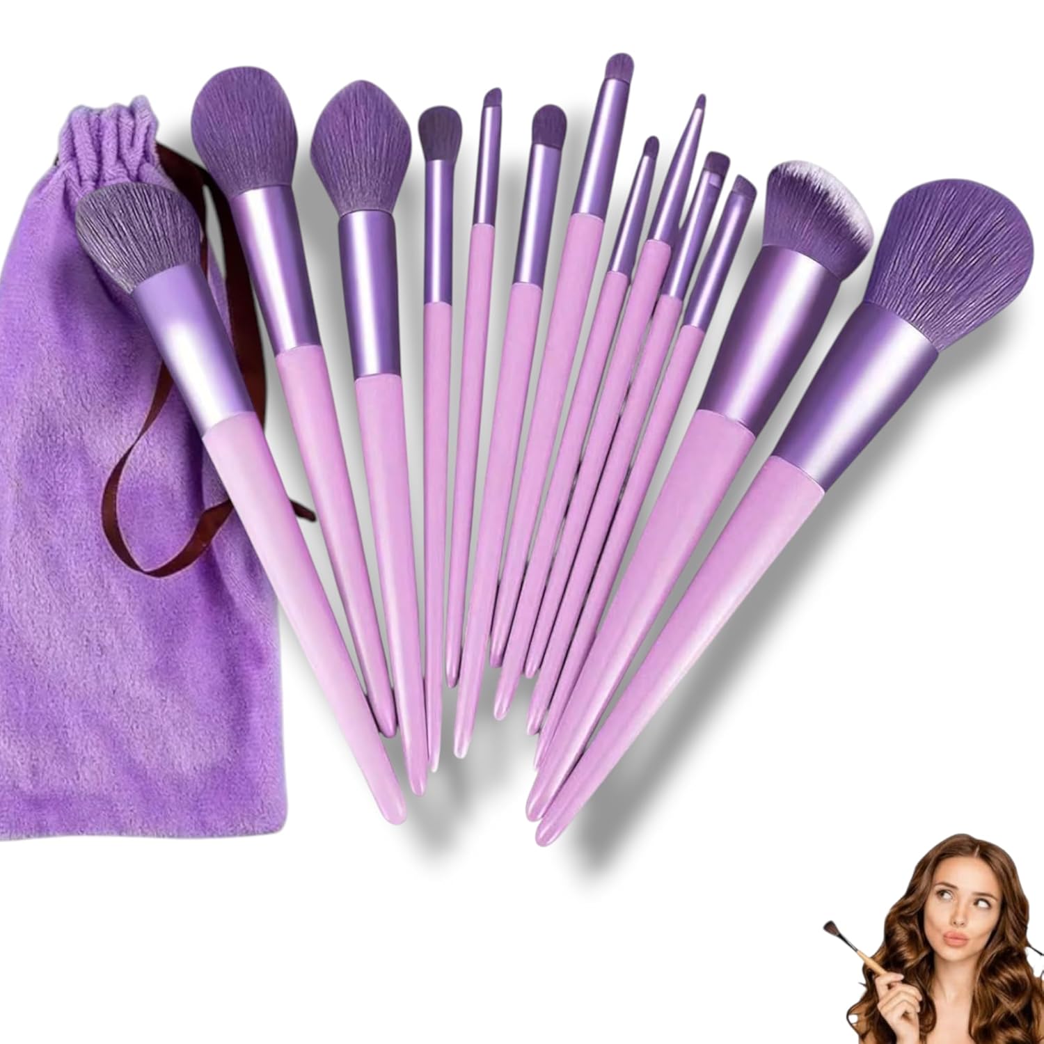 Luxury 13 Makeup Brush Set –...