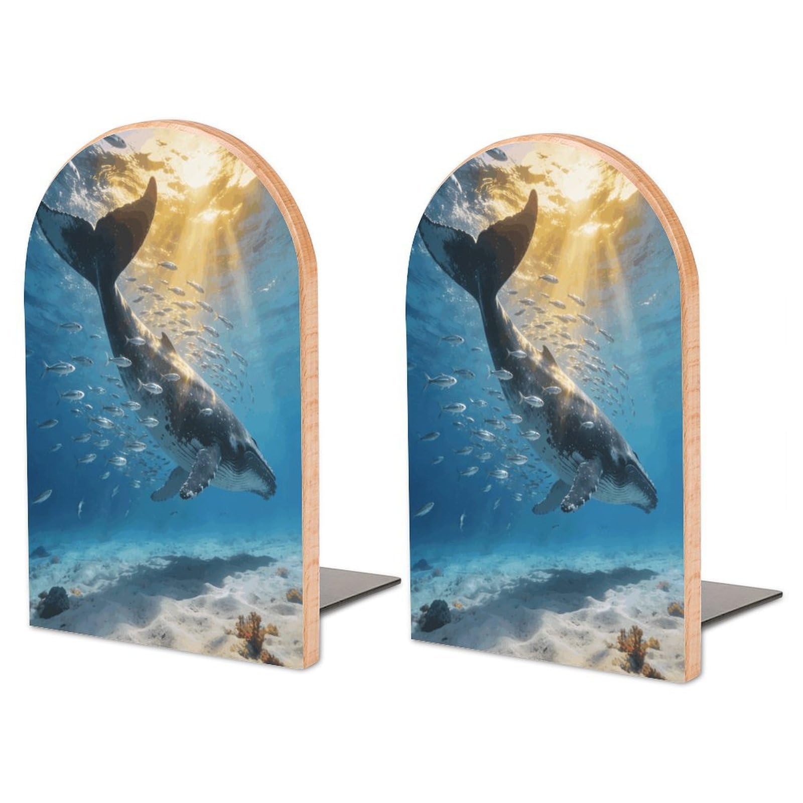 Sujetalibros de océano decorativos para estantes de salón y despachos