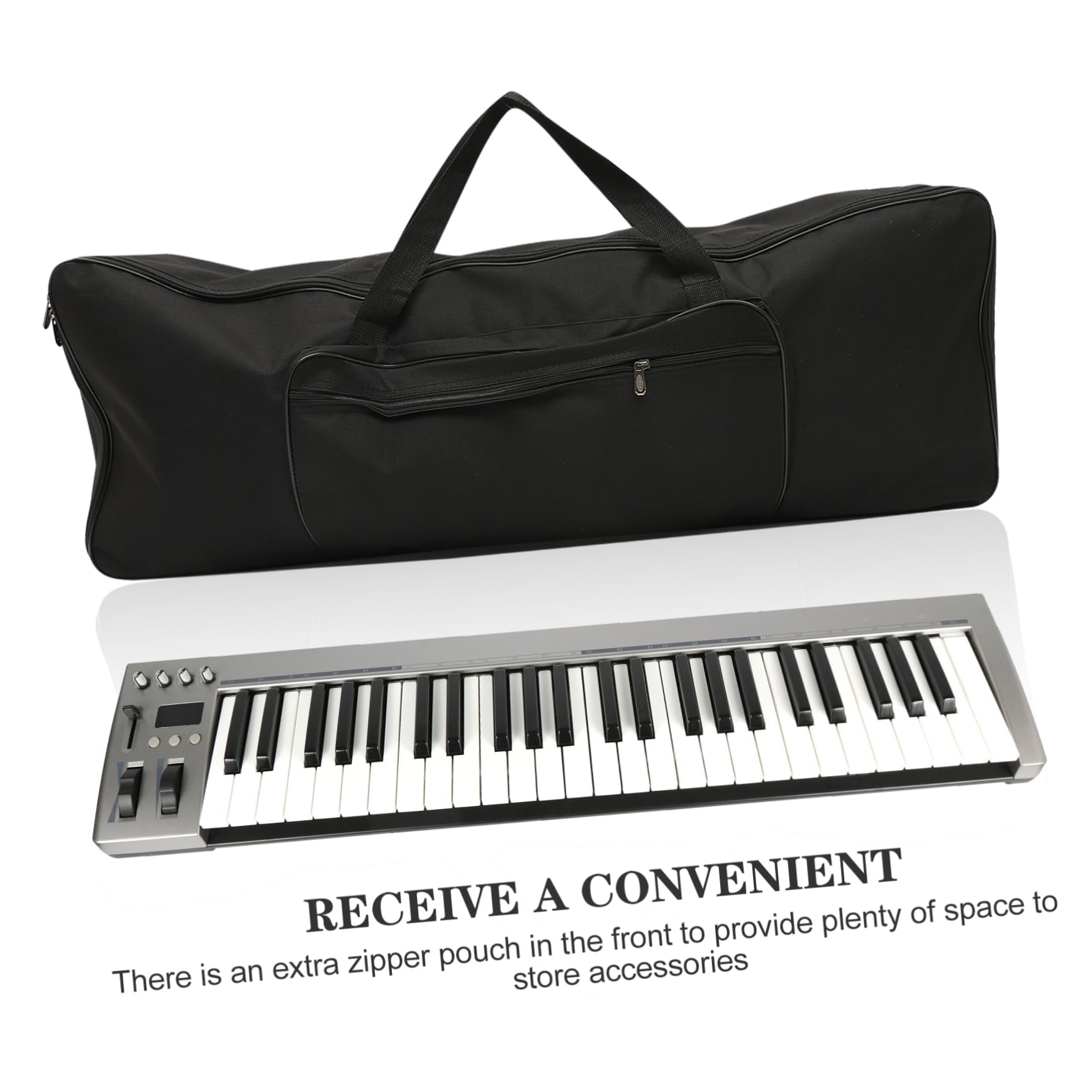 ibasenice Paquet Imperméable pour Clavier Électronique 61 Touches Pliable et Pratique en Tissu Oxford Poche Accessoire pour Performance ou Utilisation Extérieure