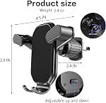 Car Phone Holder Stand Mount Accessories Universal for iPhone Cell Phone | Adjustable, Won't Come Off, Air Vent Installation