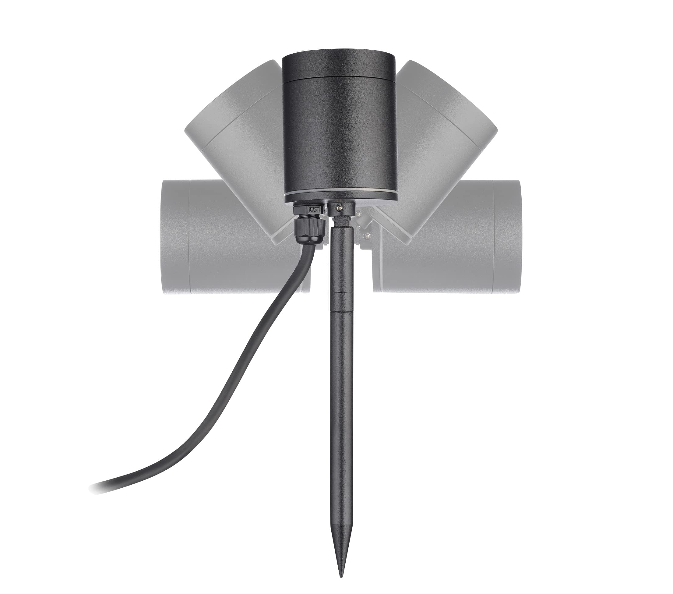 lambado® Smart LED Gartenleuchte mit Erdspieß und RGB Farbwechsel - Alexa & Google Home kompatibel - Schwarze Gartenstrahler wasserfest IP67 inkl. 1,5m Kabel mit Stecker