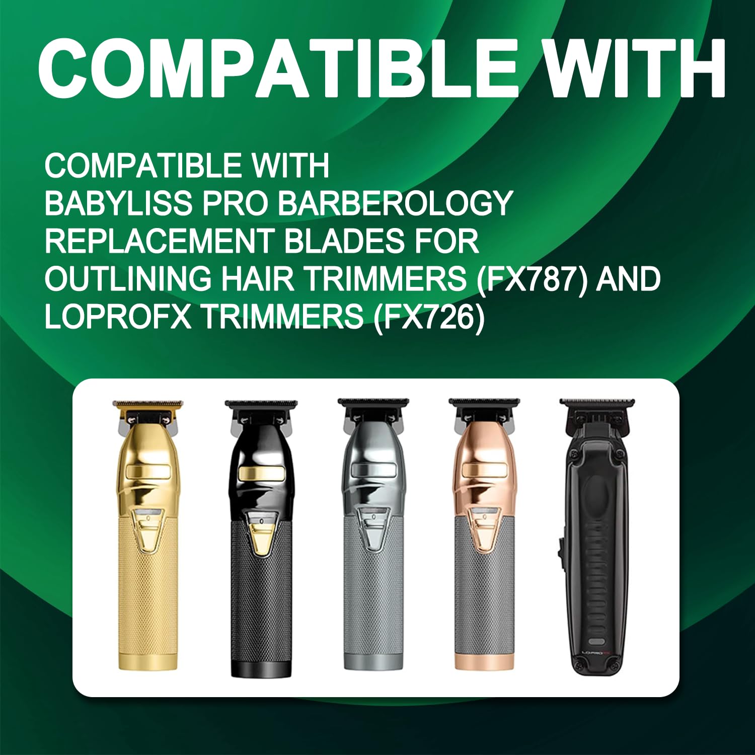 1 Pack FX707Z Gold Trimmer Blades, Compatible with Ba-B*yliss FX787 & FX726 Clippers, Replacement Cutting Head,precision-cut teeth and ultra-sharp edge create clean.