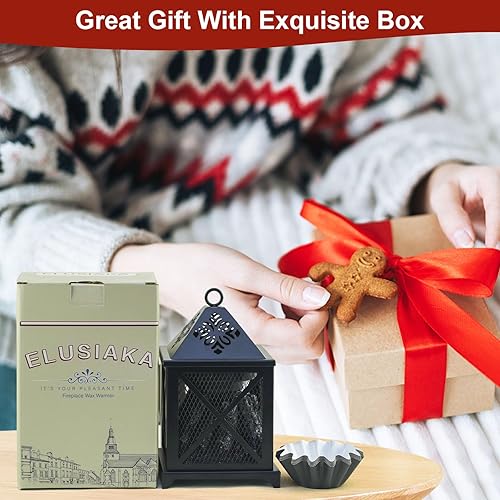 Miniatura 6 de Calentador de cera para chimenea, calentador de cera derretida con temporizador para derretir cera perfumada de metal, quemador de cera 3 en 1,