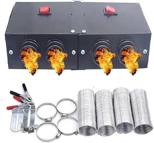 Calentador de batería para automóvil, calentador eléctrico portátil de 12 voltios para UTV y kit de asiento de cabina de camión, calentador de