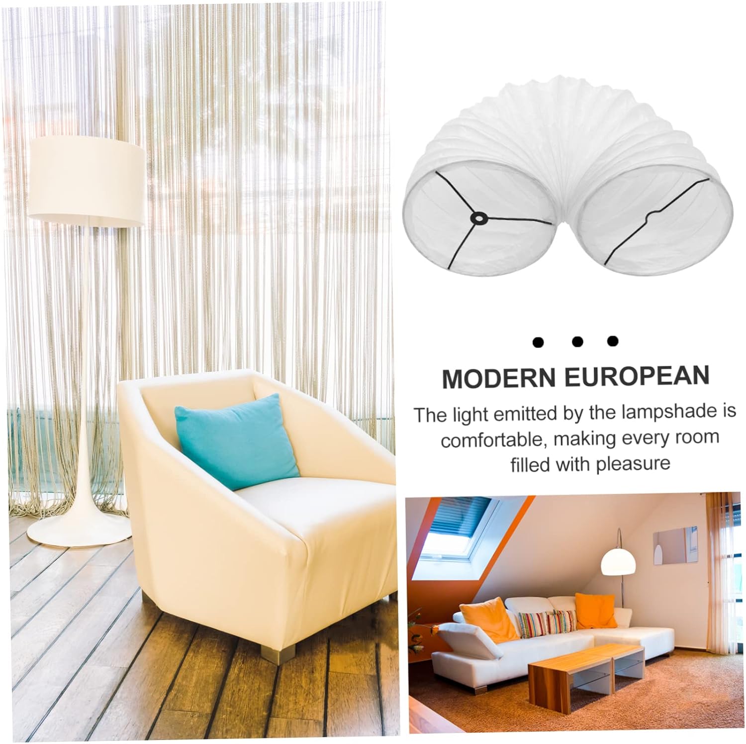 Ciieeo Nordic Design Paper Floor Lamp Shade Decorative Lamp Shades for Living Room