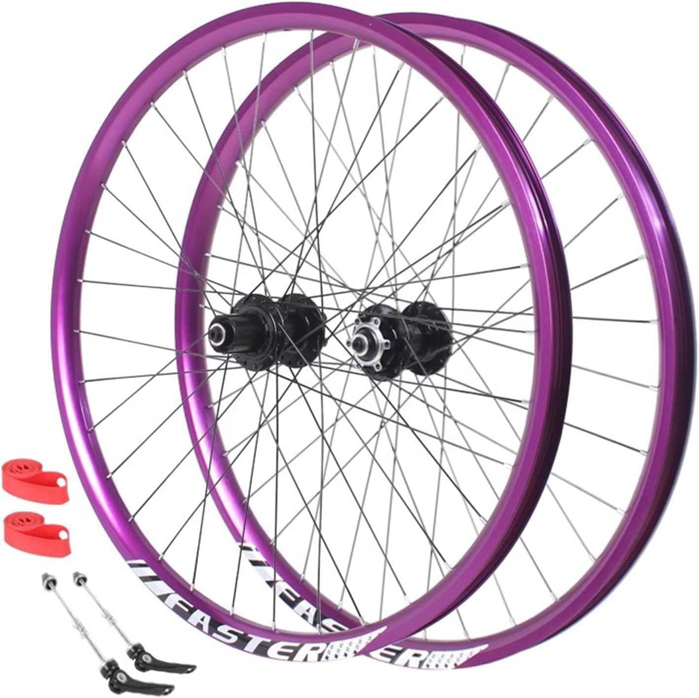 Mountainbike 26 Zoll Felgen-Set, Disc Brake QR 100/135mm Laufradsatz 32H, vorne 2, hinten 4 Lager, HG Naben für 8-12-fach Kassetten