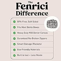 Vista 7 de Lonchera infantil de Fenrici,lonchera aislada, compartimentos de lados suaves, espaciosos, sin bisfenol A, apta para alimentos, 10.8 x 8.2 x 2.8