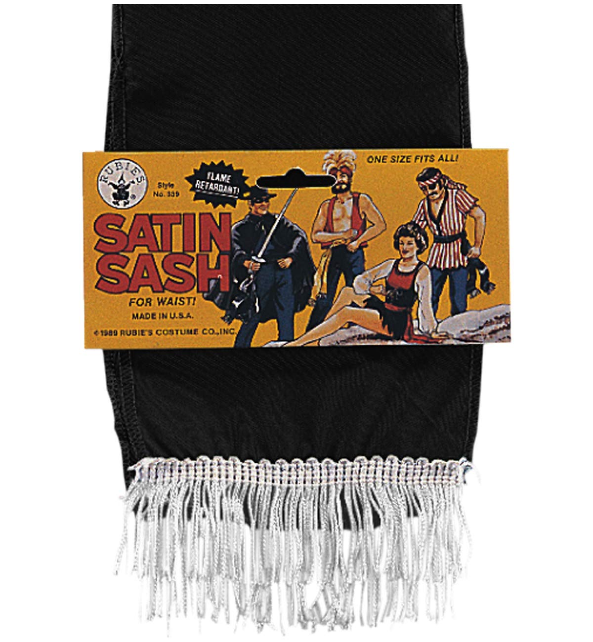 Rubie'sSatin Sash Costume Accessory Black