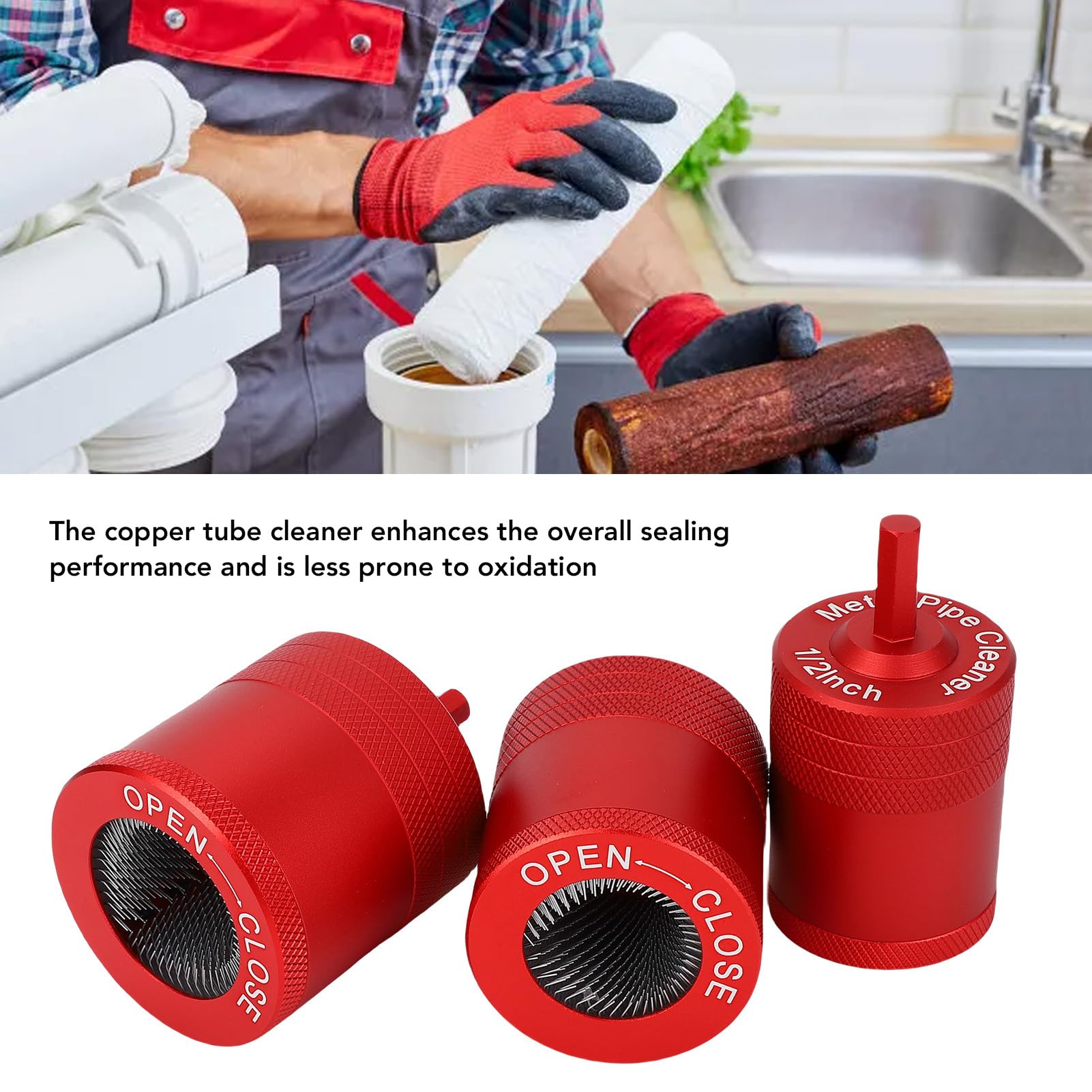 Mingzhe Metal Copper Pipe Cleaning Brush Set with Aluminum Cover for