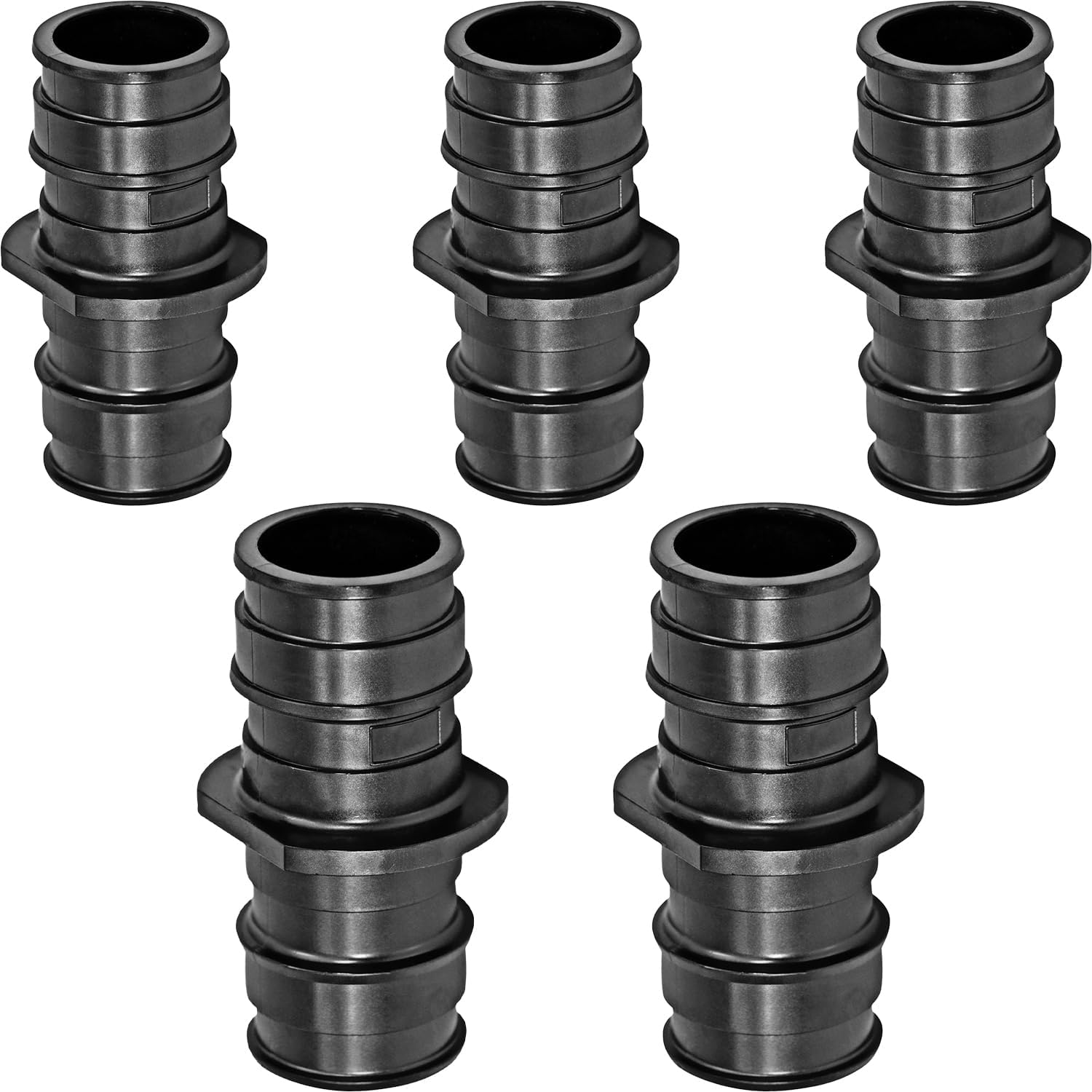 Poly Pex-A Expansion Coupling 1-1/4" F1960 Poly-Alloy Fitting, 1-1/4 Inch Expansion Barb Connections, Straight Coupling for Plastic Tubing for use with Pex-A Tubing (Pack of 5)