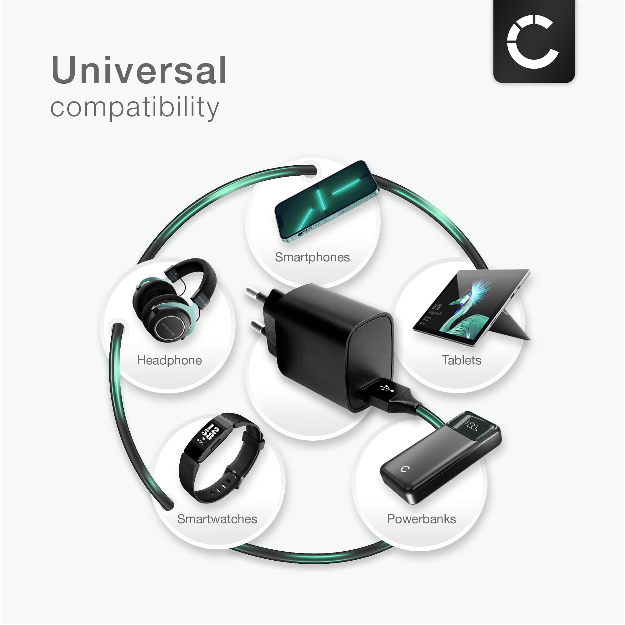 subtel USB C Type C Ladegerät USB Kabel - 2A / 2000mA Ersatz Ladekabel kompatibel mit JBL Charge 4, Flip 5, Pulse 4, Tuner 2, Tuner XL, GO 3, Link Portable Lautsprecher Musikbox - Speaker Charger
