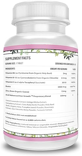 Miniatura 5 de ACTIF Crecimiento del cabello para mujeres con más de 10 factores avanzados, sin OMG, detiene el 99% de la pérdida de cabello, fabricado en Estados