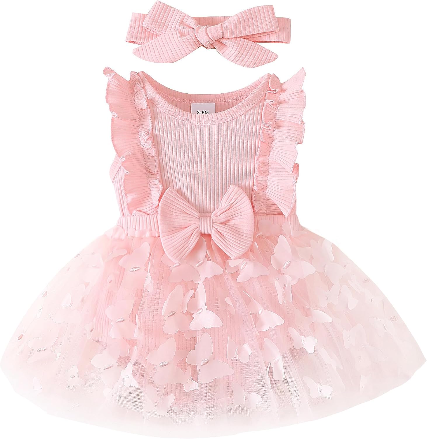 Renotemy Newborn Baby Girl Lace Romper Infant Summer Boho Flower Tulle Dress Party Gifts Newborn Photography Outfits
