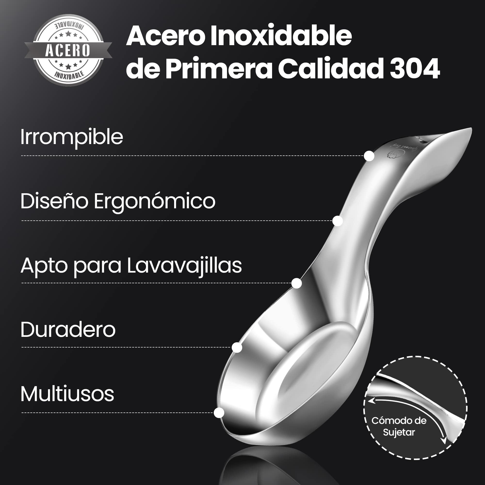 Reposa Cucharas Cocina de Acero Inoxidable | Soporte irrompible para Cucharas/Apoya Cucharas Cocina | Resistente al Calor y Apto para Lavavajillas | Soporte Utensilios Cocina