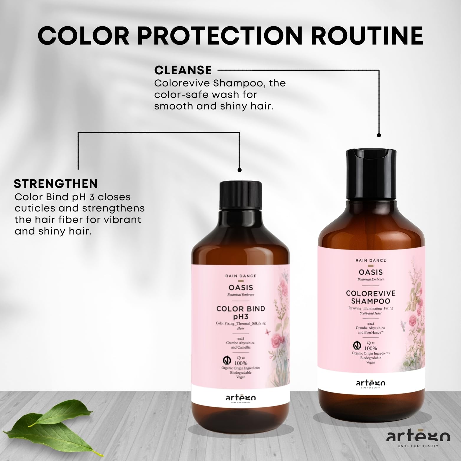 Artego Rain Dance OASIS Colorevive Shampoo 1000ml | Shampoo ravvivante e illuminante per capelli colorati.