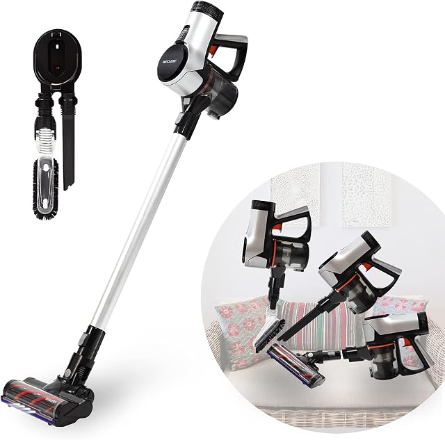 WECLEAN 4-in-1 Cordless Vacuum Cleaner 20Kpa, Max 30min Runtime, 315W Powerful Rechargeable Lightweight Stick Vacuum Cleaner with LED Floor Brush, Handheld Vacuum for Home Hard Floor Carpet Pet Car