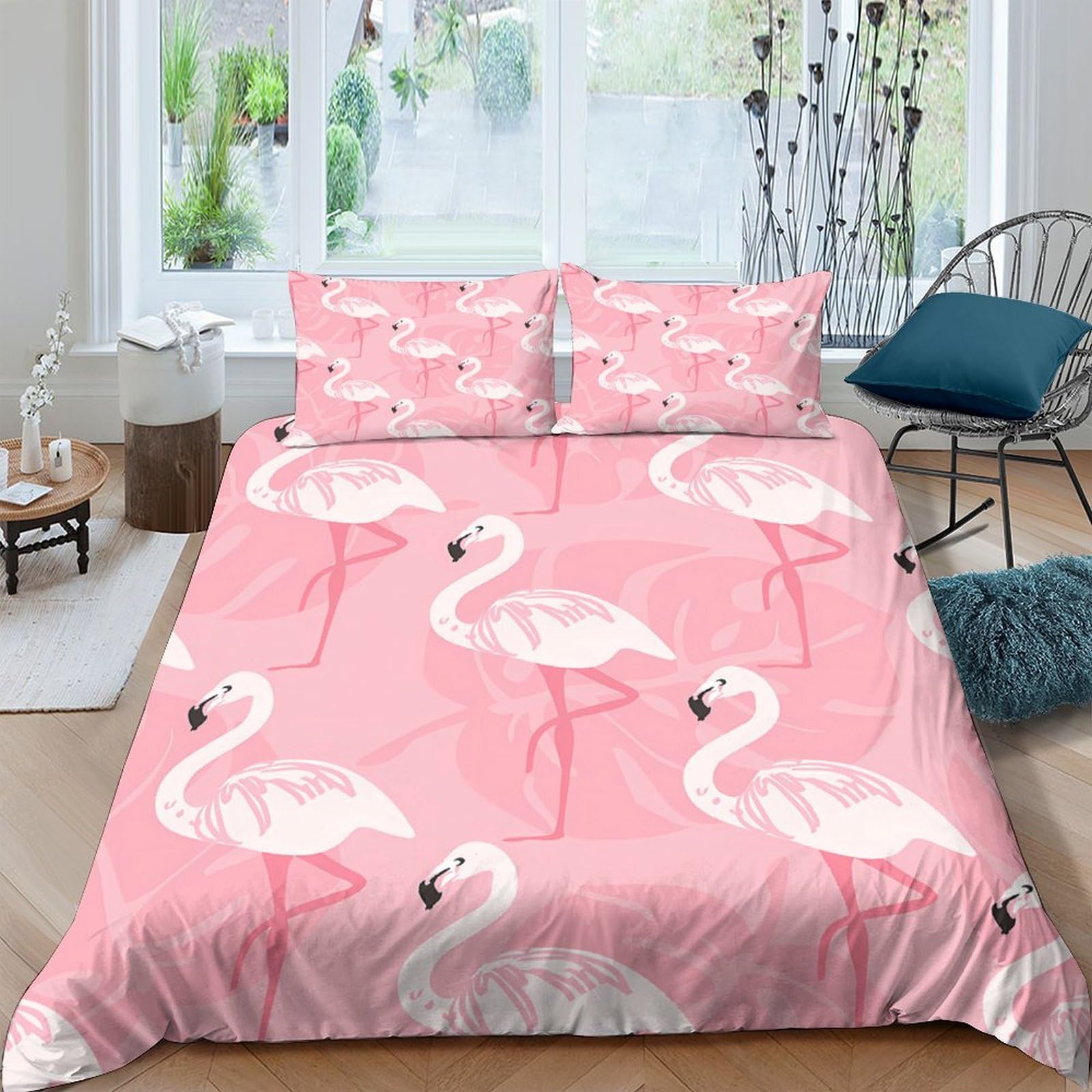 Housse de couette flamant rose 220x240 le cadeau idéal pour le lit des couples et amis