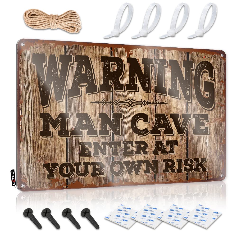 Wrning Enter At Your Own Risk Art Clock | Novelty Gifts Decorative Wall Art(20X30CM)