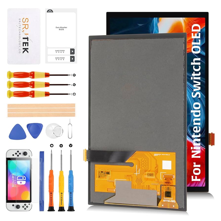 Amazon | SRJTEK For Nintendo Switch 2021 OLED版 OEM 液晶