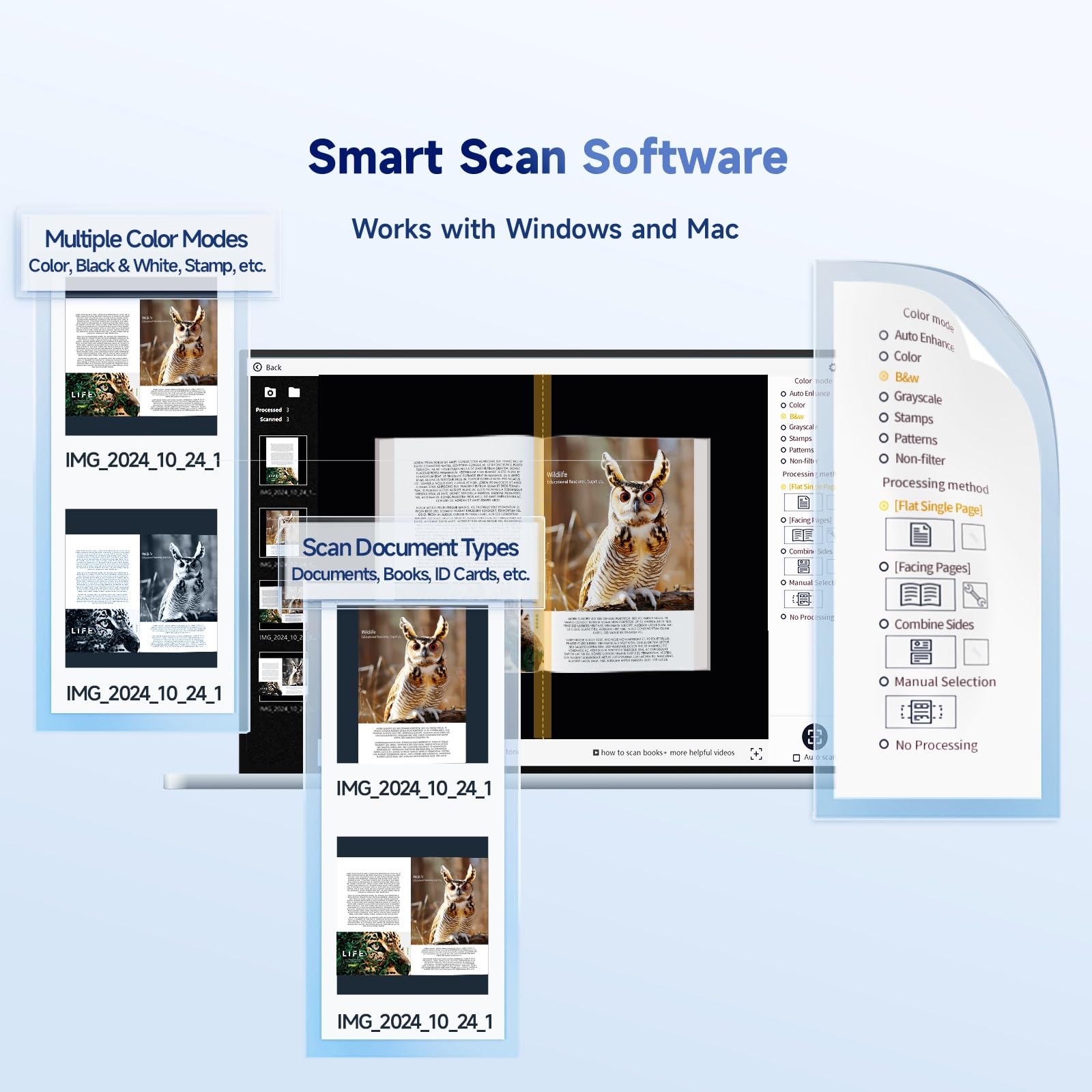 CZUR Shine Ultra 13MP Scanner A3, tragbarer Dokumentenscanner, faltbarere Buchscanner, Dokumentenkamera Visualizer mit OCR 180+ Sprache, Stufenloses Fülllicht, Schnell-Scanner für Windows & macOS