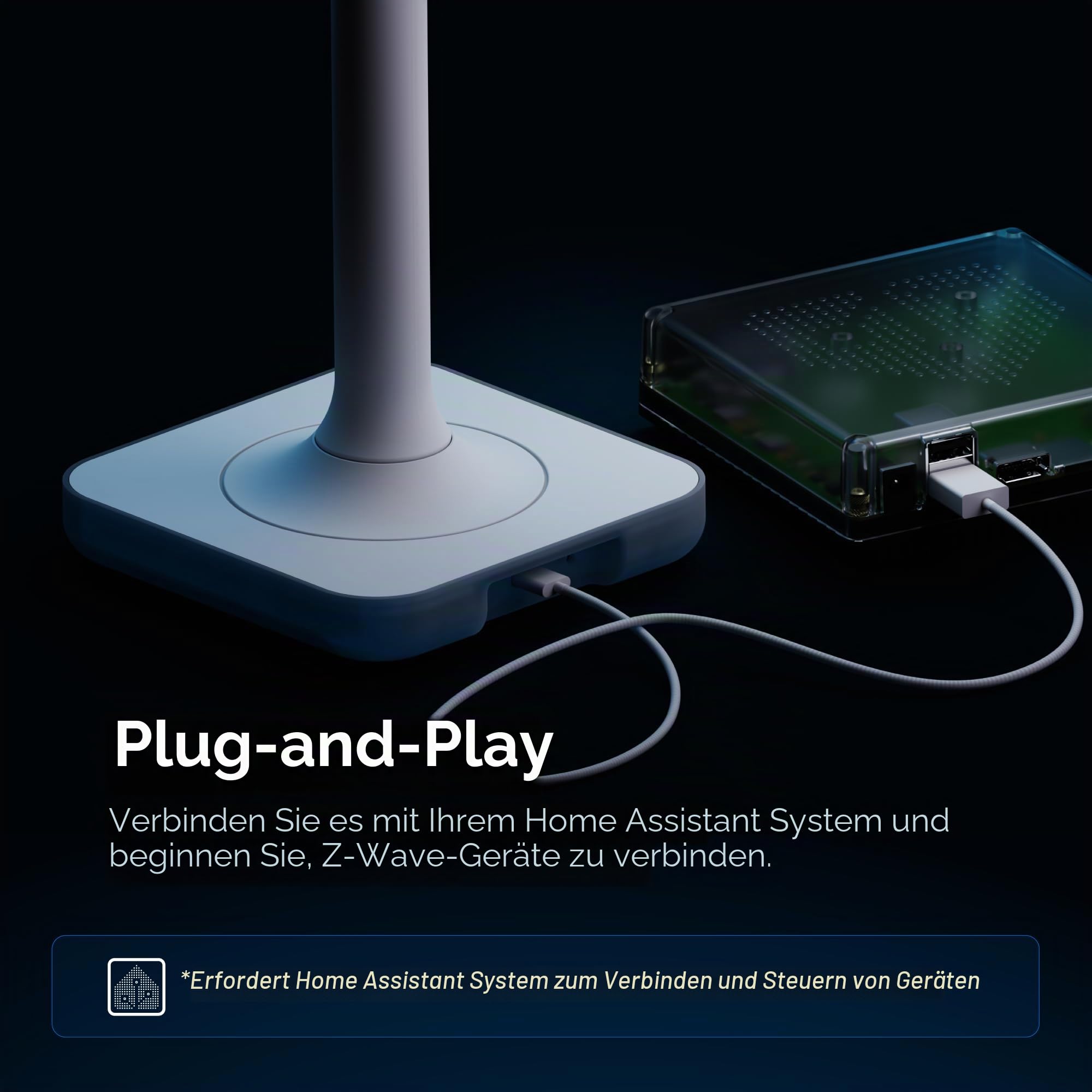 Home Assistant Connect ZWA-2 | Verbinden Sie Z-Wave Geräte mit Home Assistant | Offizielle Home Assistant Hardware, Weiss/Opulenter Garten