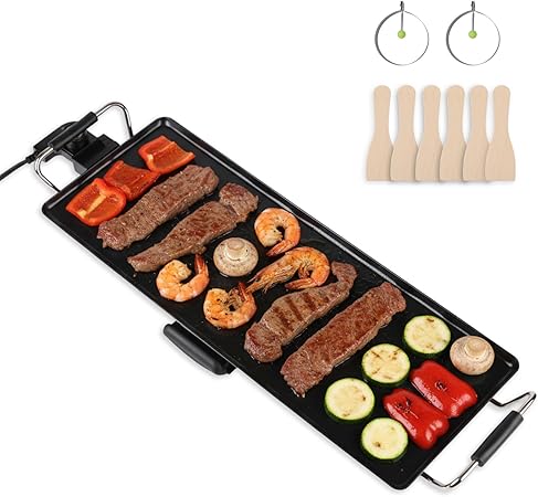 30-Inch Electric Griddle & Teppanyaki Grill, 1400W Large Non-Stick Surface,
