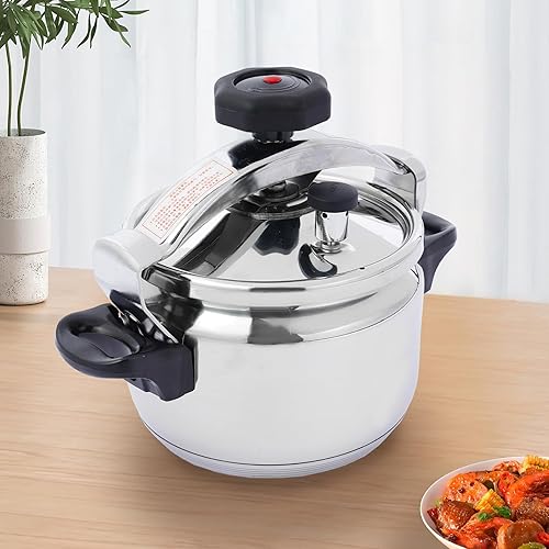 Mini olla a presión de 3 cuartos para 1-2 personas, recipientes a presión de acero inoxidable 304 de grado alimenticio de 50 Kpa con bloqueo de