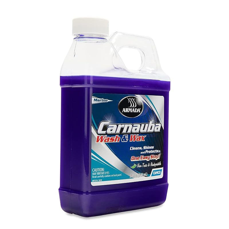 Camco 40922 Armada Wash & Wax com Carnaúba para Limpeza e Proteção de Pintura, Frasco de 946 mL