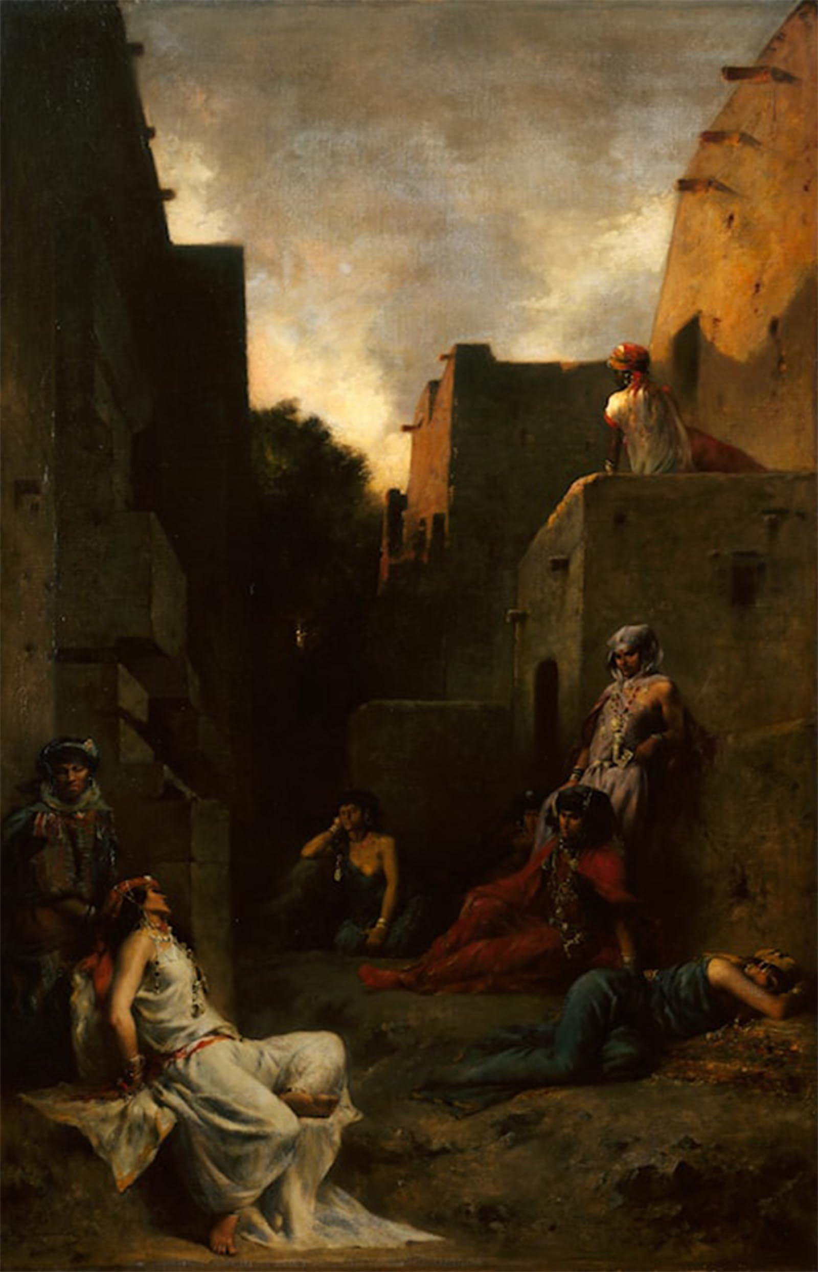 SERENDIPITP Abstract Painting Mural Print Picture Wall Decor Painting Women of the Ouled Nayls Eugene Fromentin Vintage Wall Artwork for Home Decor 60x90cm