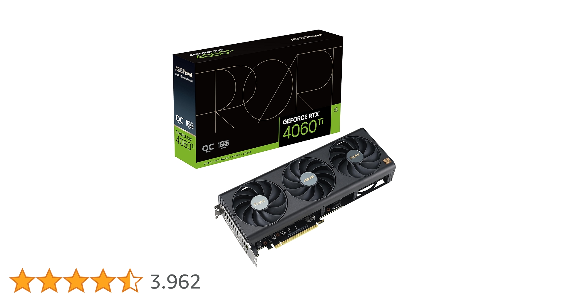 ASUS RTX4060Ti 16GB ProArt 極美品 ProArt GeForce RTX™ 4060 Ti OC edition 16GB GDDR6 | Graphics Card
