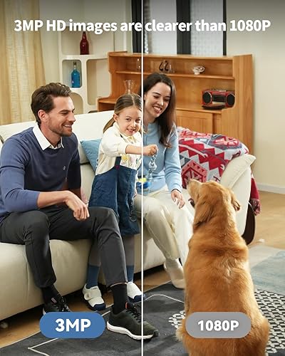 Miniatura 2 de Cámara interior PTZ 2K, monitor de bebé con cámara y audio, cámara para mascotas con aplicación de teléfono para seguridad en el hogar, protección