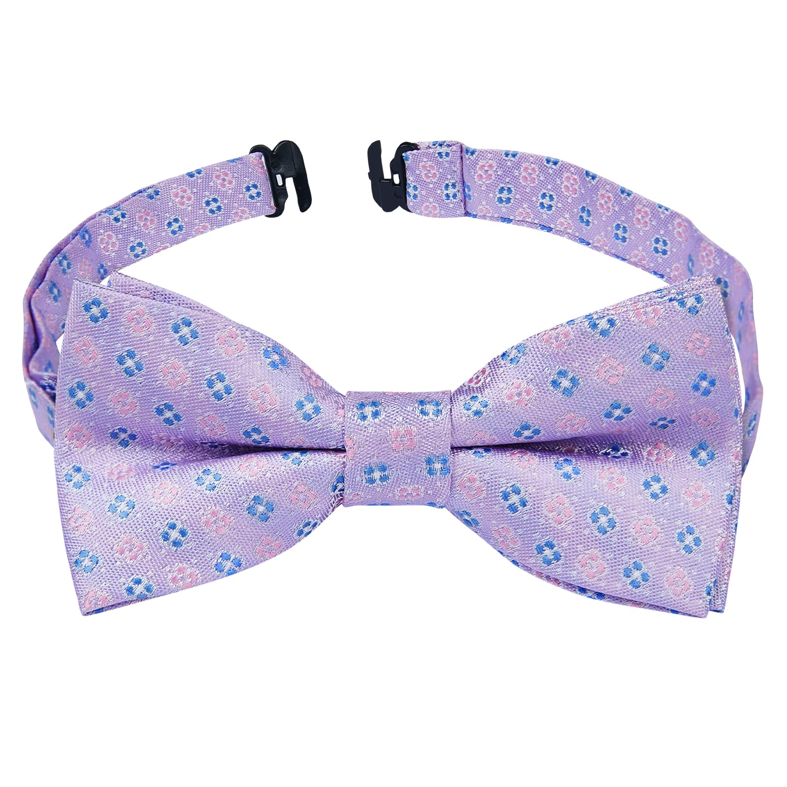 HISDERN Bow Ties for Boys Pre Tied Toddler Bow Tie Adjustable Kids Bowties Clip On Fun Patterned Bowties for Wedding Party