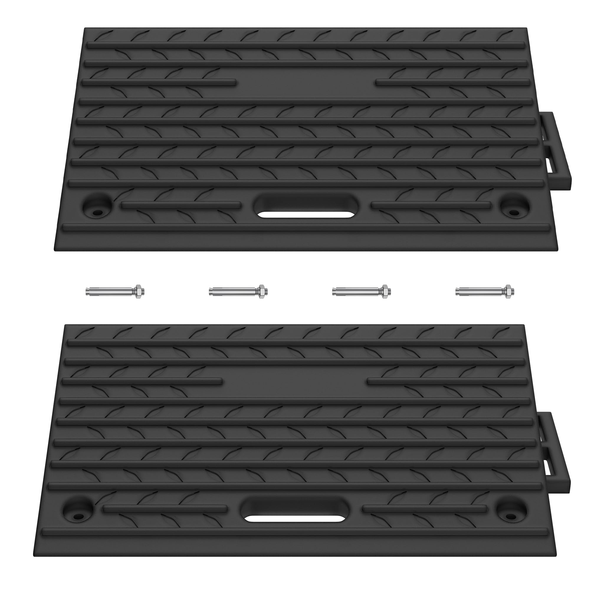 YRHome Gumowa rampa najazdowa, 10 cm, z uchwytem do łatwego przenoszenia, do samochodu, motocykla, wózka inwalidzkiego, 2 sztuki
