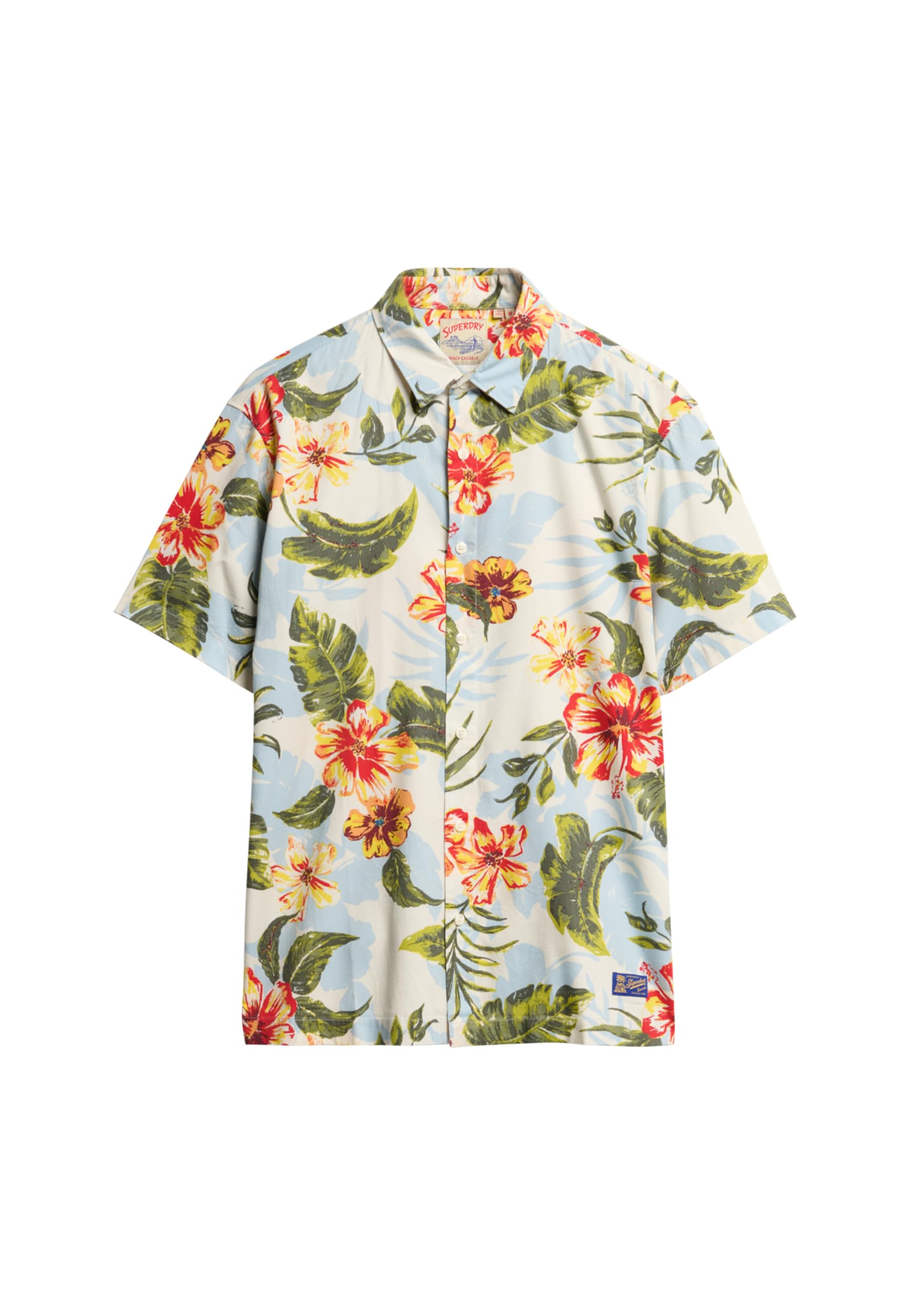 Superdry Orange Shirt Hawaiian Print