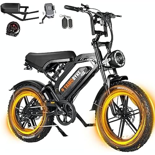 Moped Style 750W/1500W Electric Bike for Adults,28mph/30mph/33mph Ebike&34-80Miles PAS Range,48V15.6ah/18.2ah/ (874Wh) Larger Battery, 20'' Fat Tire Electric Bike,UL Safety Certified.