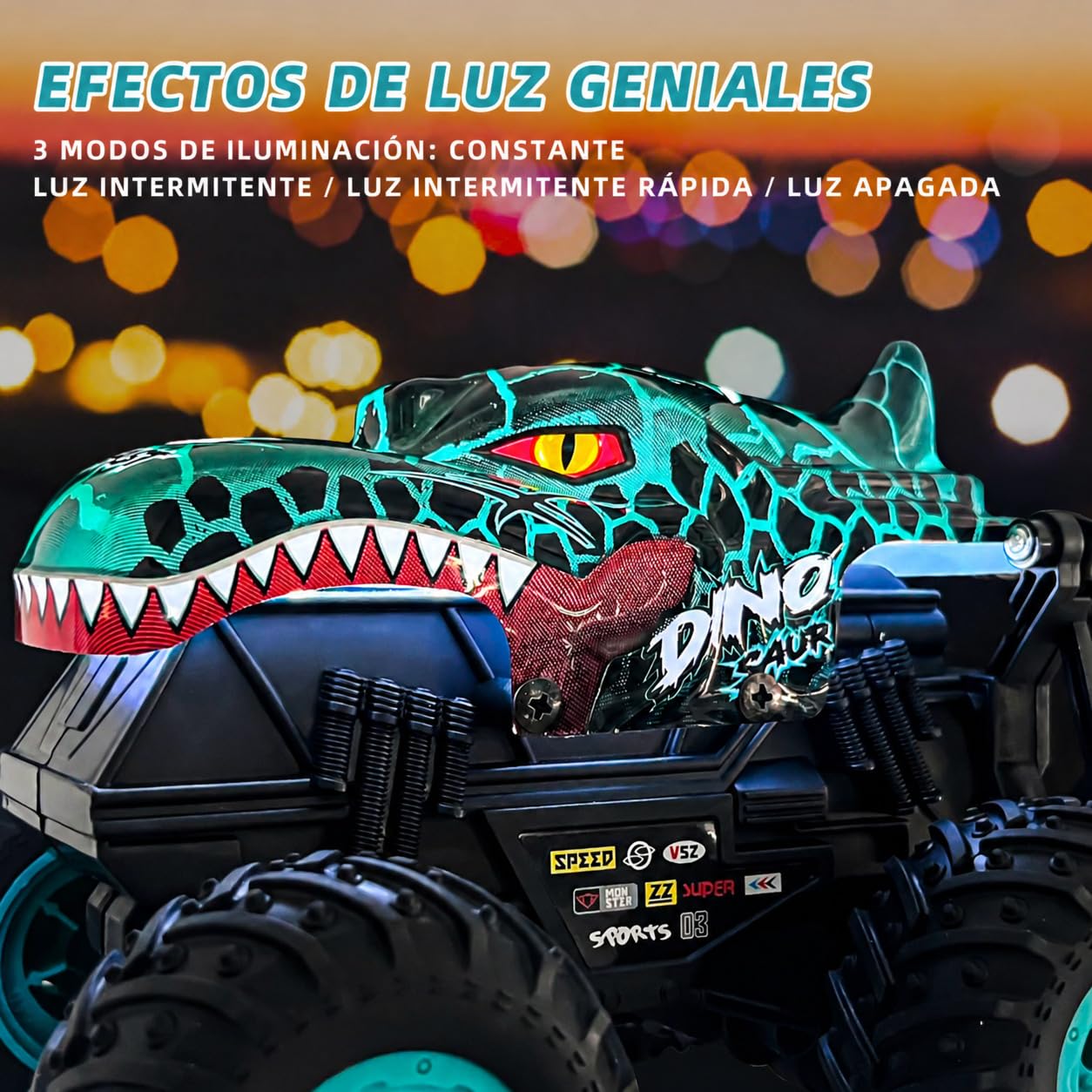 Coche Teledirigido, Monster Truck Niños 3 4 5 6 7 8 años, 2.4GHZ Coche RC Escala 1:20, Coches Teledirigidos para Niños, Juguetes Niños 3 4 5 6 7 8 años, Regalos Cumpleaños niños