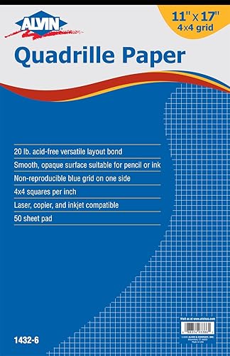 Miniatura 5 de Alvin (1432-11) Resma de hojas cuadriculadas, de 17 x 22 pulgadas.