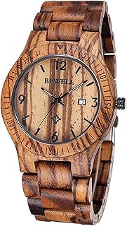 Wood Montre Hommes Femmes Bois Naturel