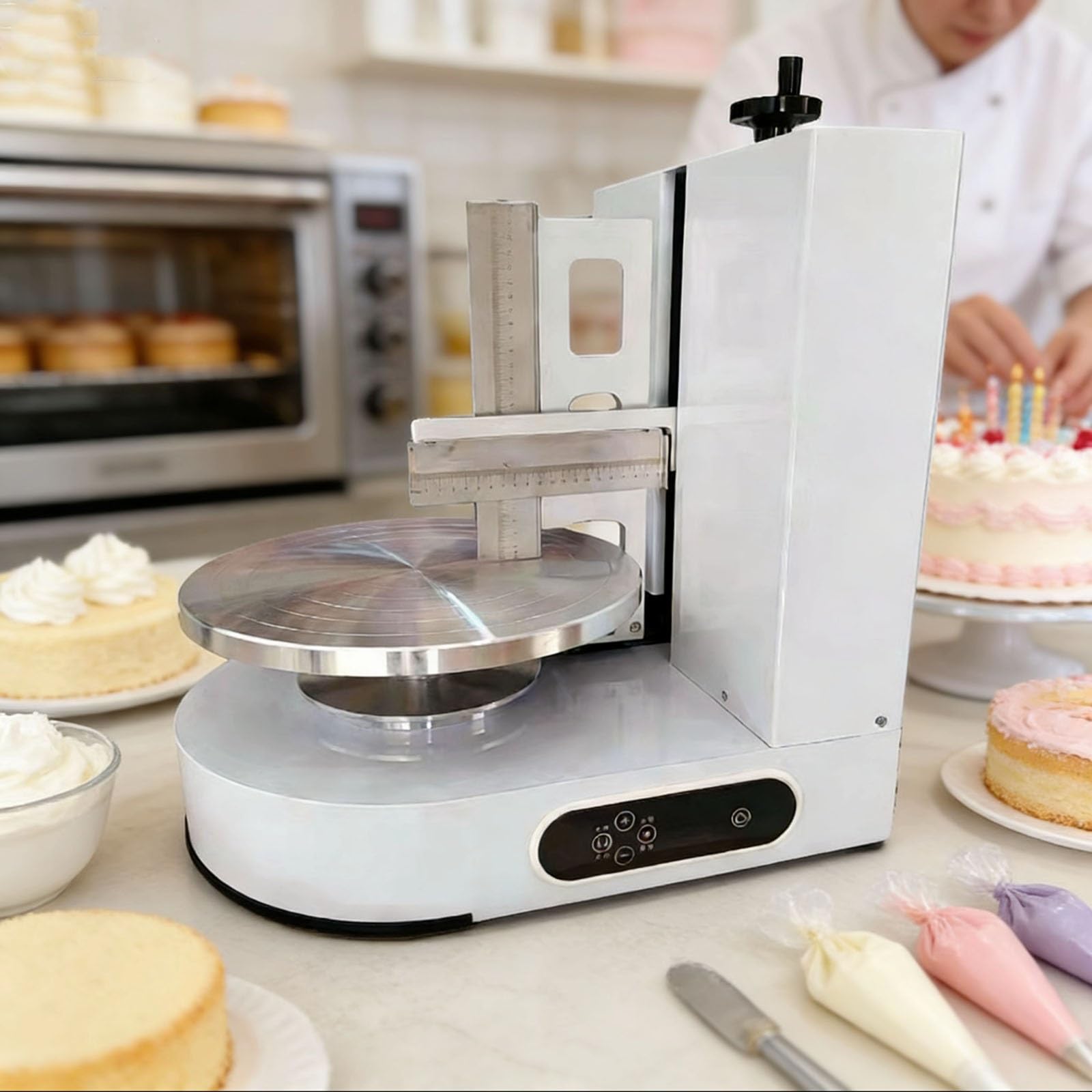 Machine à tartiner automatique de crème de gâteau, machine électrique de lissage de revêtement de gâteau pour faire des gâteaux