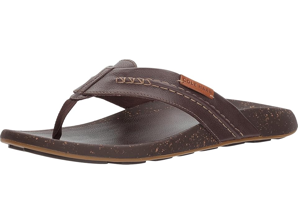 

Cole Haan Brady Thong Sandal (Chestnut Leather) Men's Sandals, Brown
