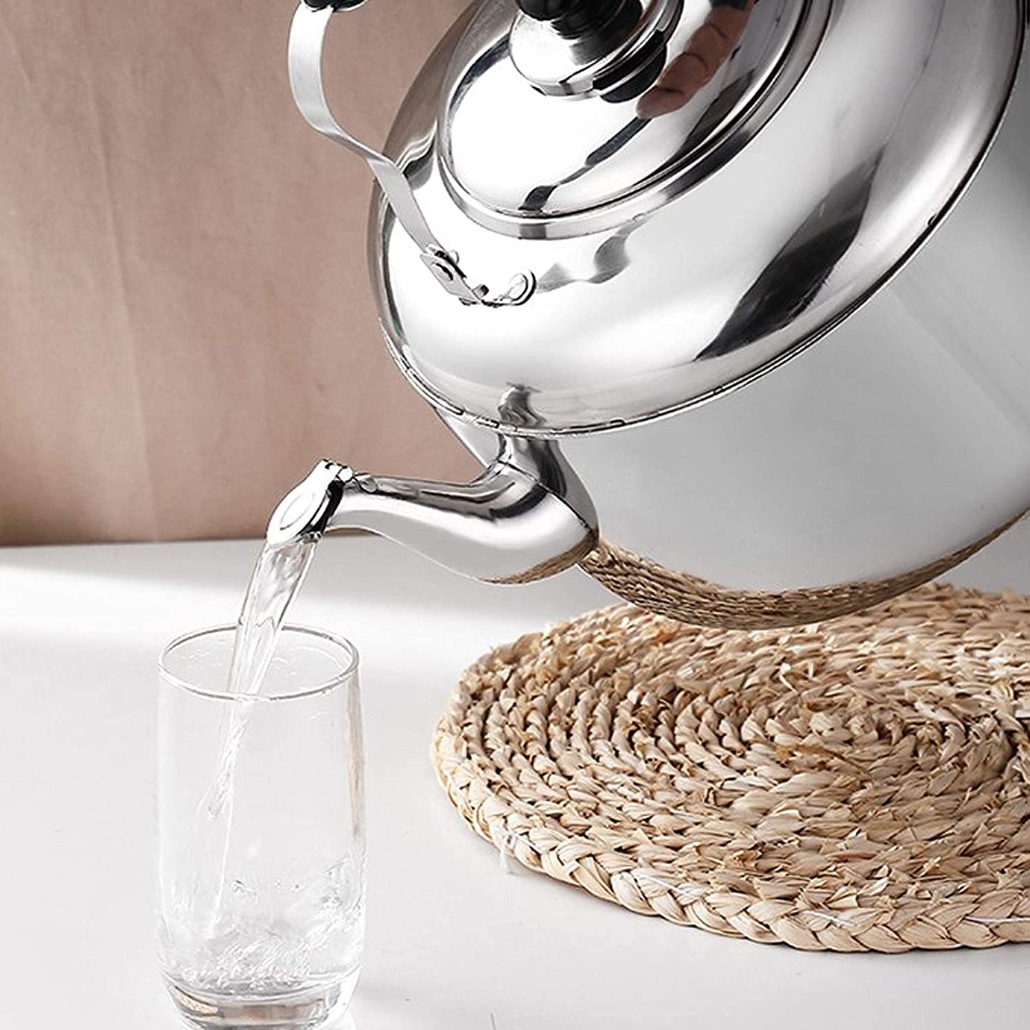 Kookplaat Ketel, 4L/5L/6 L Roestvrij Staal Fluitende Ketel, Grote