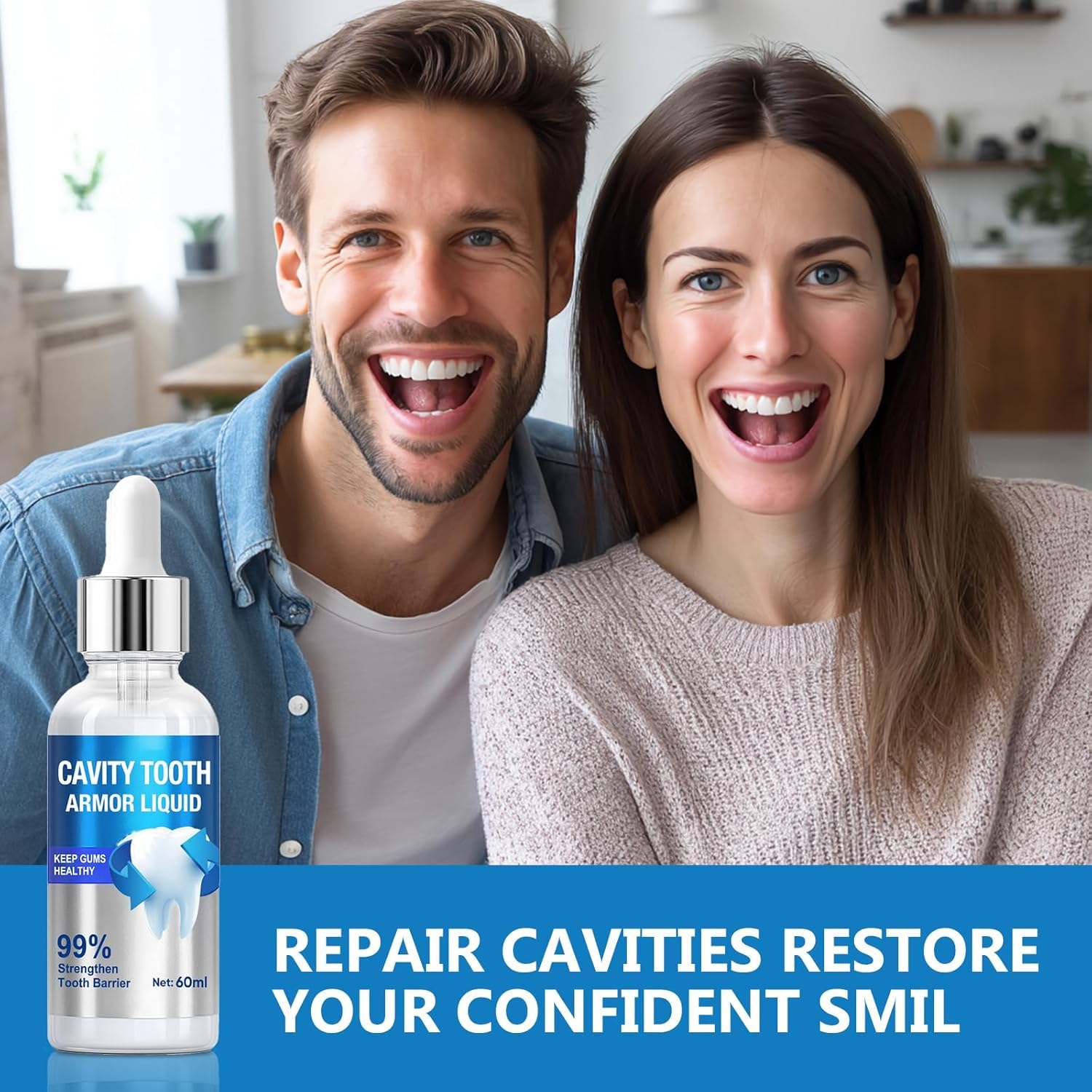 Cavity Healing Tooth Armor Liquid - Advanced Enamel Repair & Nano Hydroxyapatite Remineralization Drops for Sensitive Teeth - Supports Gum Health & Cavity Reversal — view 2