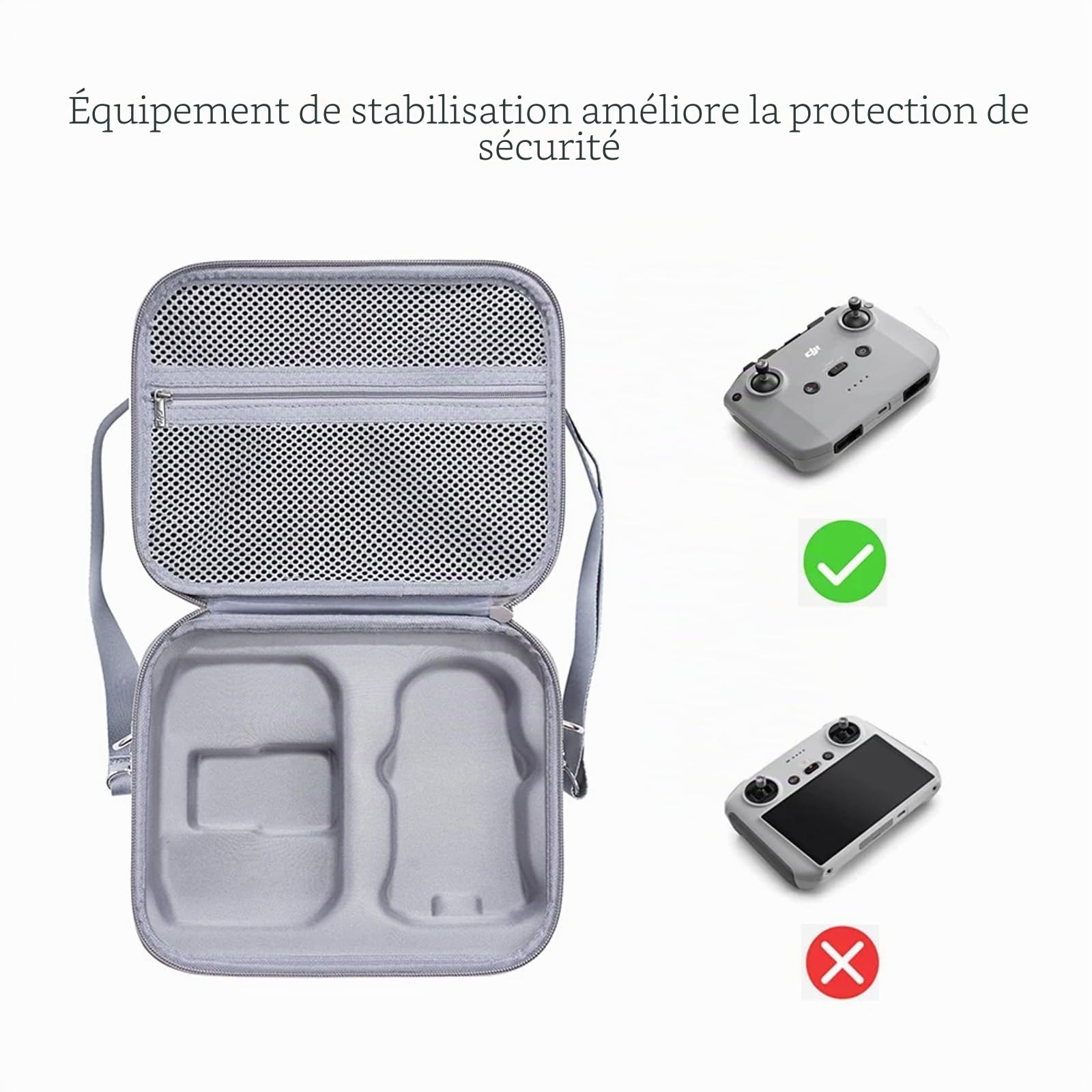 Gdraco Sac de Transport Rigide Portable Sac de Voyage avec Sac à bandoulière pour DJI Mini 3/Mini 3 Pro Accessoires de Protection pour Drone