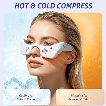 7 Mode Light Eye Comfort Device with Cooling & Warming Sensation, Open Vision Frame, Smart Timer & One Button Control, Daily Eye Relax Accessory for Home Office Screen Break