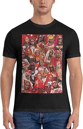 Sexyy Rapper Red Shirt Men's Standard Version Crew Neck Short Sleeve ...