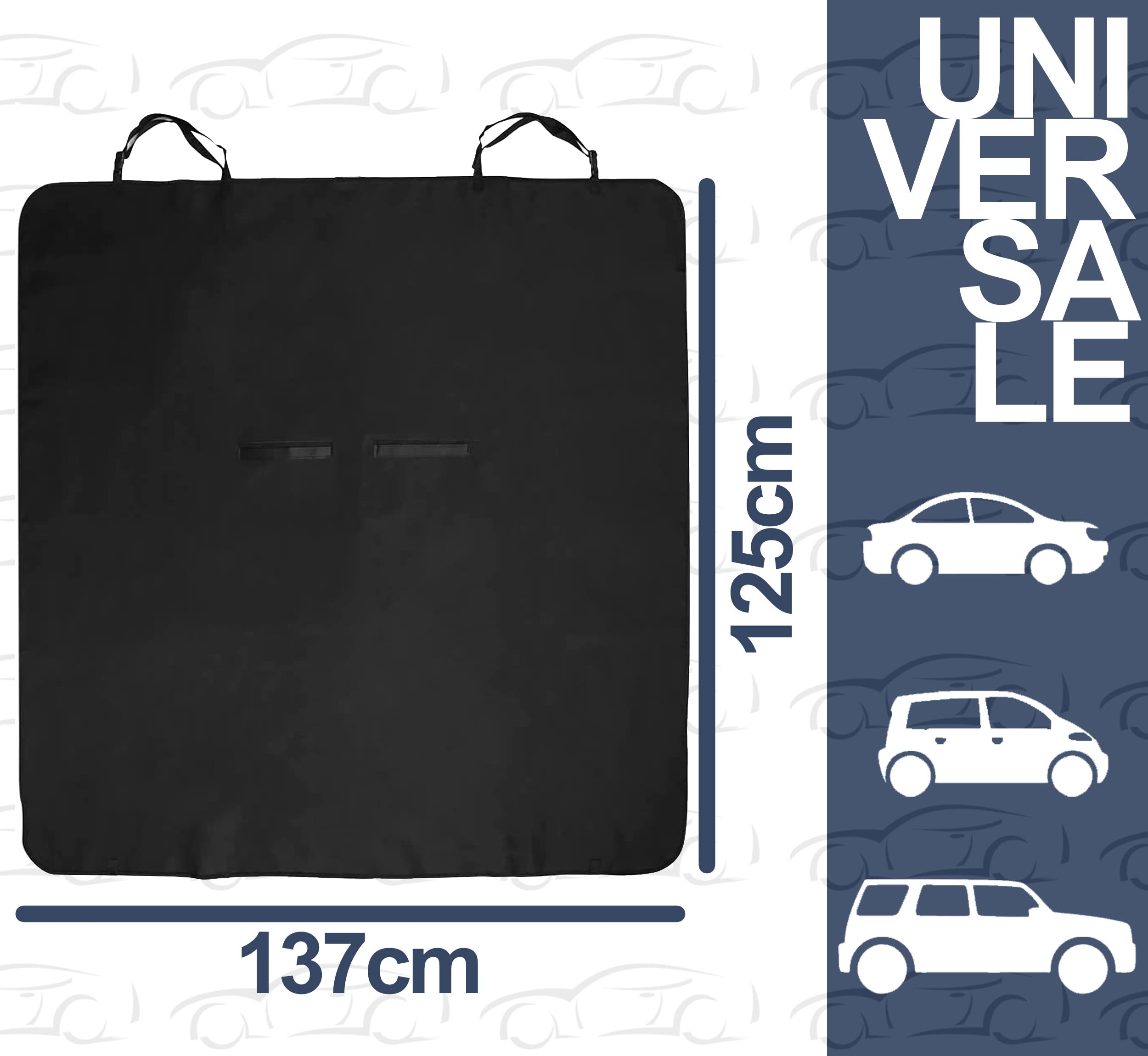 Auto Accessori Lupex Telo Coprisedile Auto Per Cane Gatto Universale 2in1 | 137x125cm | Auto e SUV | Amaca Copertura Protezione Sedili e Bagagliaio | Oxford Nero | Impermeabile Antigraffio