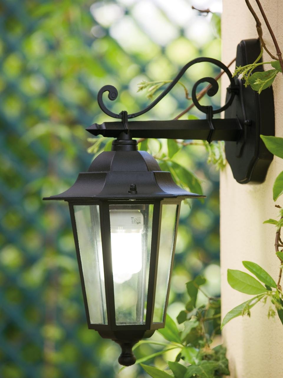 Lampada Testa Palo Diametro 60Mm Colore Nero Da Esterno Linea Esagonale Sovil