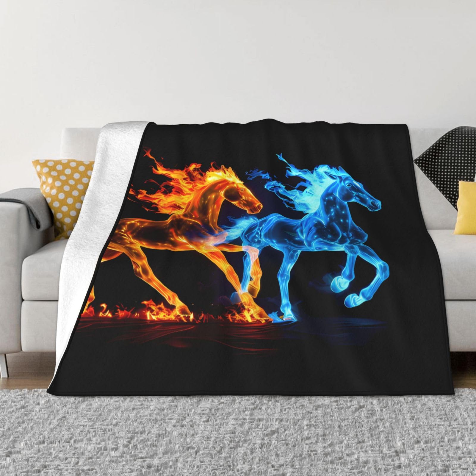 Couverture chaude en flanelle douce et respirante pour lit et canapé Mexpekil