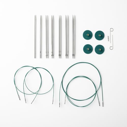 Knit Picks Stainless Steel Lace Tip Interchangeable Knitting Needles Set