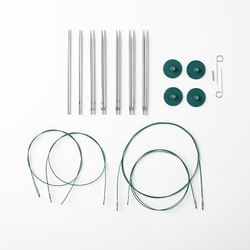 Knit Picks Stainless Steel Lace Tip Interchangeable Knitting Needles Set